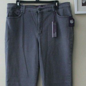 Women's 18 Missy Short Slimming Gray Jeans